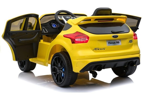 Kinderfahrzeug Ford Focus RS Gelb 2x45W 2,4G 5-Punkt-Sicherheitsgurte Fahrzeug