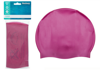 Pink Bestway 26006 Silicone Bathing Cap