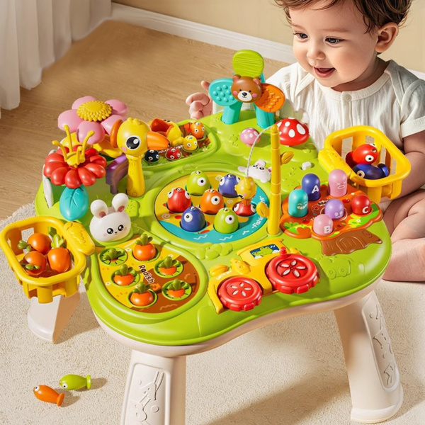 Multifunctional Board Interactive Table For Toddlers Skill Games