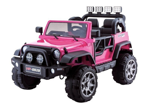 Kinderfahrzeug Jeep HP012 Rosa EVA-Reifen Ledersitz LED Frontscheinwerfer Auto