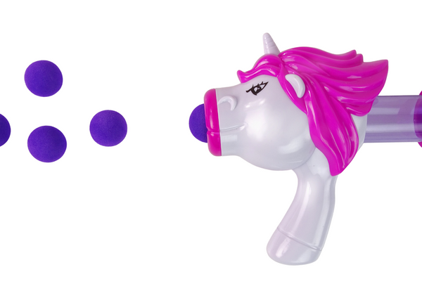 Soft Ball Launcher Gun Unicorn Pink