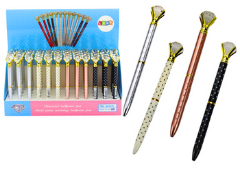 Kugelschreiber mit Diamantpunkten, blaue Mine, 0,7 mm Mischung