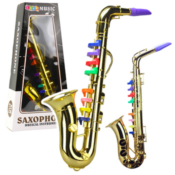 Kinder Musikinstrument Spielzeug Saxophon Gold