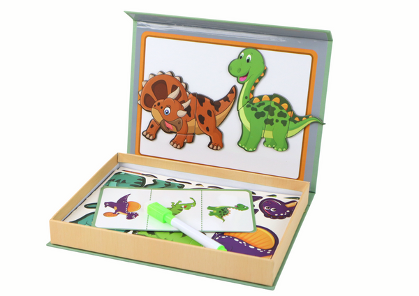 Pädagogisches Magnetpuzzle-Set mit Dinosaurier-Thema