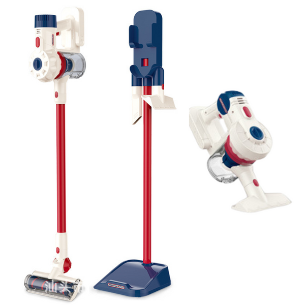 Upright Vacuum Cleaner Kids Cleaning Kit Lights Sounds Station White