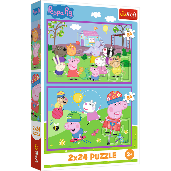 Puzzle - 2x24 - Peppa on the playground - Peppa Pig 34435