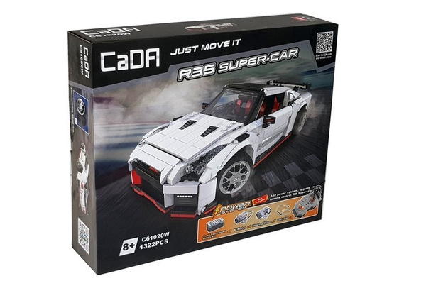Construction Bricks Sports Car White 1322 pcs.