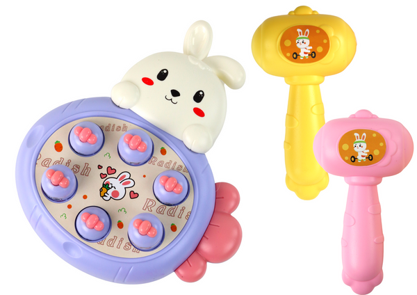 Whac-A-Mole Purple Whac-A-Mole Arcade Carrot-Smashing Rabbit Game