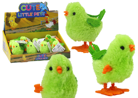 Jumping Chicken Toy Wind-Up Figurine Green