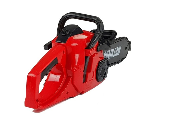 Große realistische Kettensäge + Schutzbrille