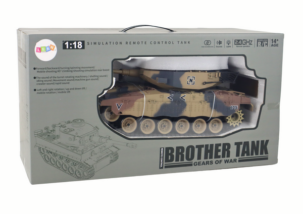 RC Panzer 1:18 Kanone Rauchschild Klingt Braun