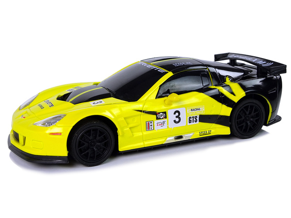 Sports Car R/C 1:24 Corvette C6.R Yellow 2.4 G Lights