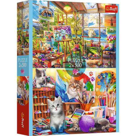 Puzzle - 2x500 - Kunst der Malerei FSC Mix 70% 37530