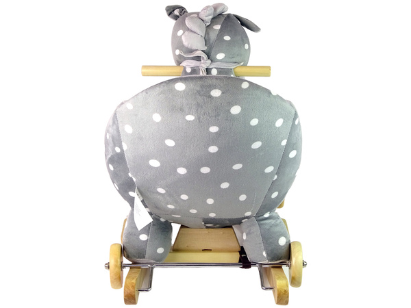 Rocking Horse Ride-on 2 in 1 Horse for Toddlers Gray with Dots