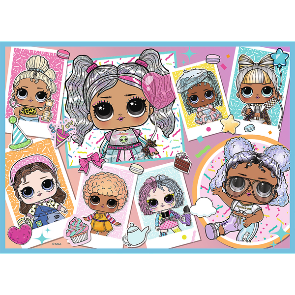 Puzzle – „4w1“ – Poznaj laleczki / MGA LOL Überraschung! Trefl 34613