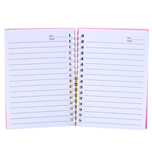 Liniertes Notizbuch mit holografischen Schuppen, Rosa, A6, 80 Blatt