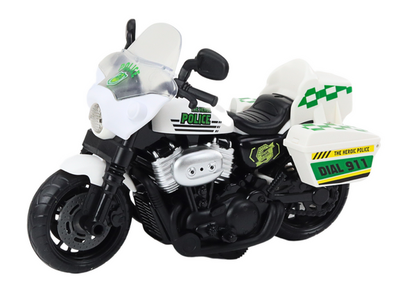 Polizeimotorrad 1:10 Lichtgeräusche Weiß Rot