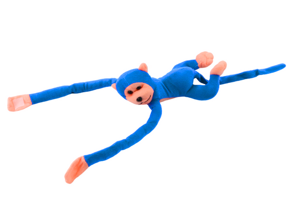 Plush Monkey Mascot with Sound, Blue, 60 cm