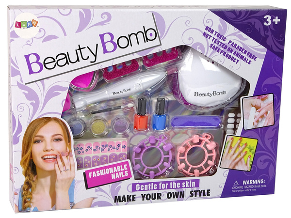 Nagellackier-Set Fräser Lampe Feile Brokate