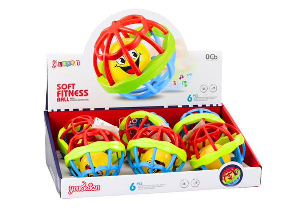 Sensorischer Ball, Gummirassel, flexibel, bunt