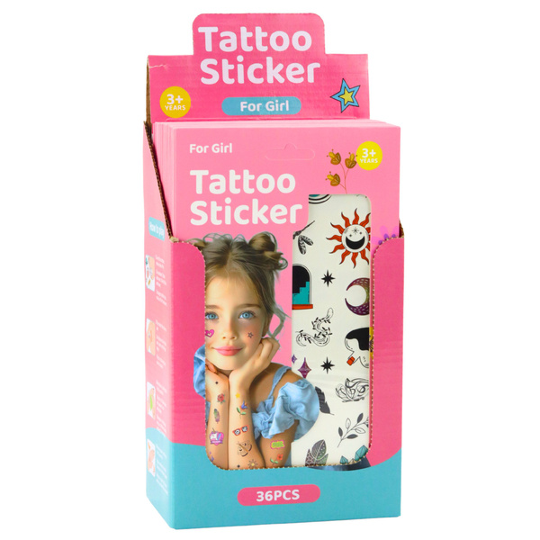 Set mit 60 Blumen-Tattoos für Kinder