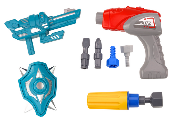 Schraubender Roboter Waffenbohrer Schraubendreher Lichtton Rot