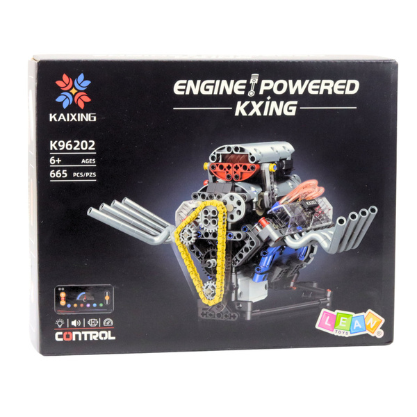 Construction Bricks Set Engine Model V Powered 665 pcs.