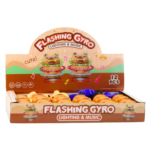 Capybara Kreisel mit interaktiven LED-Lichtern und Melodien, 12,5 cm