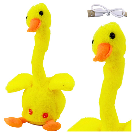 Interactive Duck Dancing Singing Repeating Words Music Lights