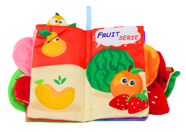 Soft Fruit Book, Crinkle, Squeaky, Colorful For Babies