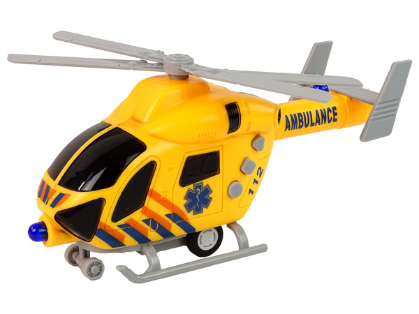Krankenwagen Rettungshubschrauber Gelb Sound Lichter Propeller
