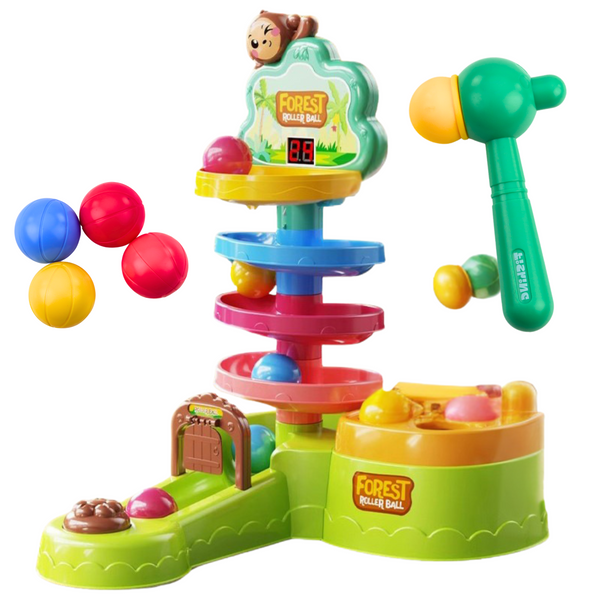 Ball Track Interactive Sensory Slide Catapult Hammer