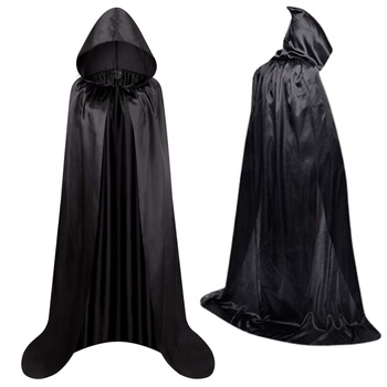 Hooded Cape Carnival Halloween Black 160cm