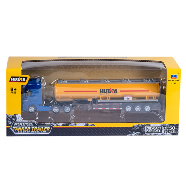 Bewegliche Elemente eines Tankwagens aus Metall, Gelb, 1:50