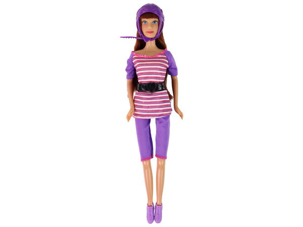 Lucy Doll Set Purple Scooter Skateboard Helmets