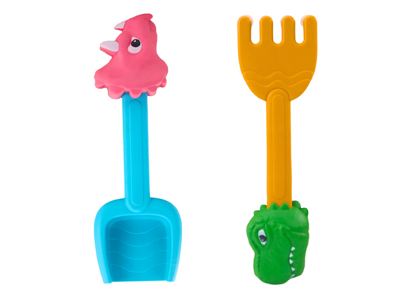 Set of Toczka Sand Toys, Six Molds, Watering Can, Dinosaurs