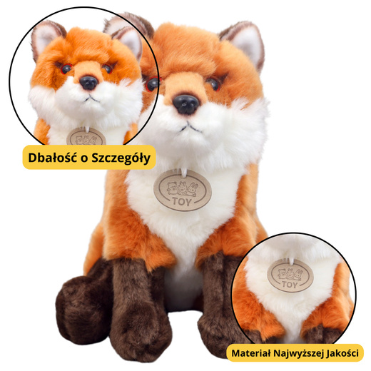 Plüsch-Maskottchen Kuscheltier Fuchs Ingwer Braun 23cm