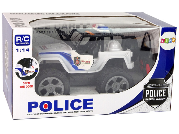R/C Ferngesteuertes Auto JEEP Police Patrol mit zu öffnenden Türen