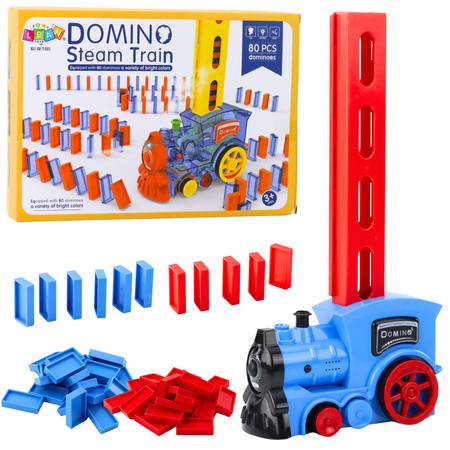 Electric Locomotive Battery Operated Domino Blocks Water Steam 80pcs