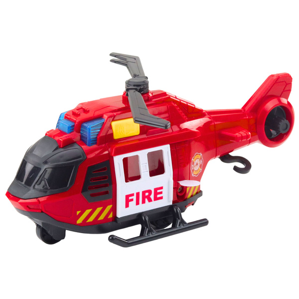 Fire Helicopter with Crane Lights and Sounds Red