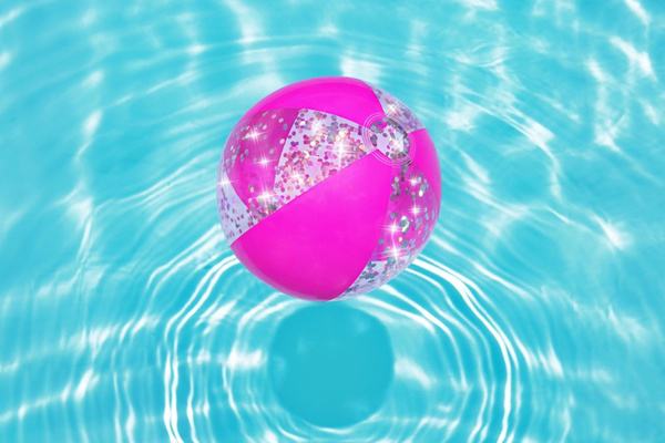 Beach Ball With Glitter Pink 41cm Bestway 31050