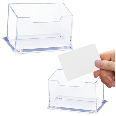 Transparent Plastic Business Card Holder 11cm