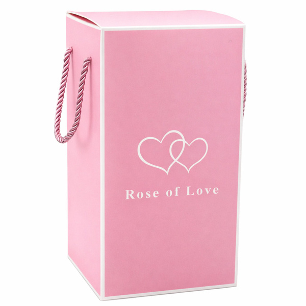 Ewige Rose in einer Glaskuppel mit LED-Kristallbeleuchtung, 21,5 x 11 cm