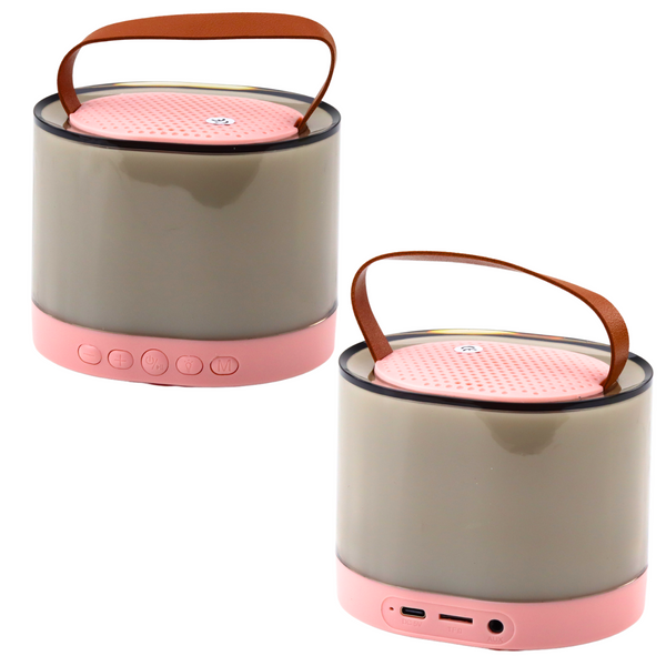 Karaoke-Kit Lautsprecher Mikrofon Kabellos K52 RGB Bluetooth Rosa