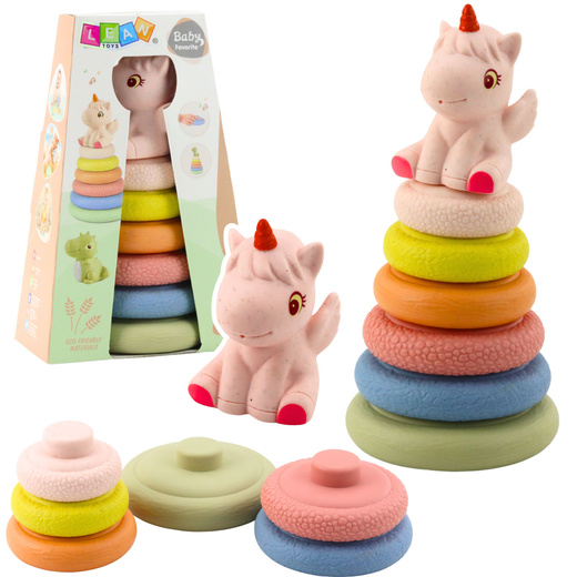 Soft Sensory Pyramid Unicorn Rubber ECO Colorful