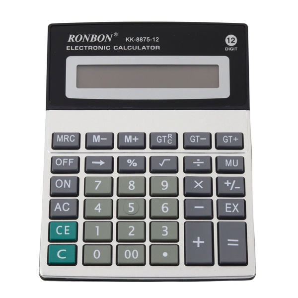 Ronbon KK-8875-12 Bürorechner, großes 12-stelliges Display
