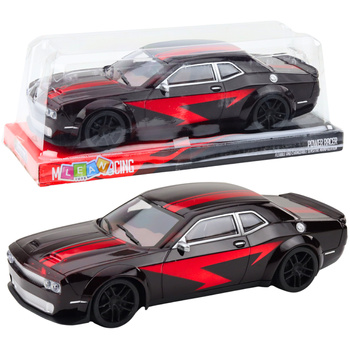 Sports Car Drive Glossy Body Black Red Lines