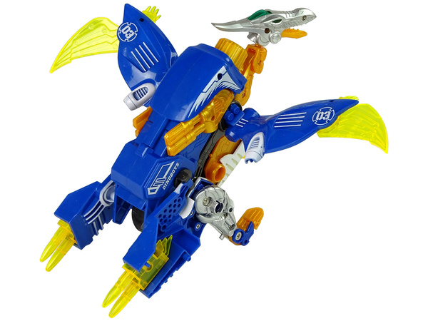 Dinobots 2 in 1 Dinosaurier Schrotflinte Blau Pterosaur Shield