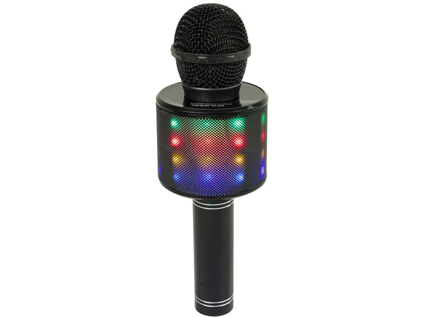 Wireless Microphone USB Speaker Karaoke Recording Model WS-858 Black