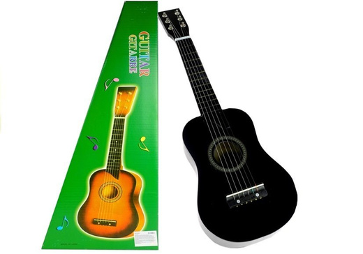Classic Wooden Guitar For Kids Black Looking Like Real
